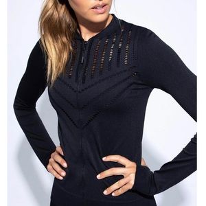 Ellie black warm up jacket.